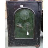 A Victorian cast iron Withers patent fire resisting safe with fitted interior with two drawers (