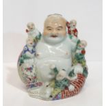 A Chinese laughing Buddha with boys Condition Report:Available upon request