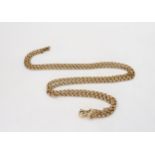 A fancy yellow curb chain with continental marks, length 71cm, weight 18.2gms Condition Report: