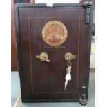A Victorian cast iron Cyrus Price & Co Ltd patent lock and fire resisting safe with two internal