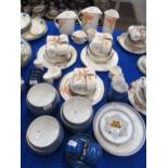 A Villeroy and Boch Iris pattern tea and coffee service together with assorted Denby tablewares