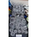 A quantity of crystal drinking glasses including Edinburgh Condition Report:No condition report