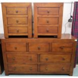A lot of three contemporary bedroom chest comprising three over four bank of drawers, 80cm high x