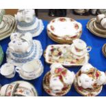 A Royal Albert Old Country Roses tea and dinner wares comprising six cups, saucers and plates,