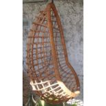 A 20th century rattan hanging egg chair Condition Report:Available upon request