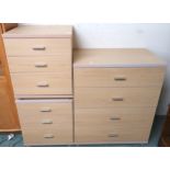 A lot of three John E Coyle bedroom chests to include four drawer chest, 83cm high x 73cm wide x