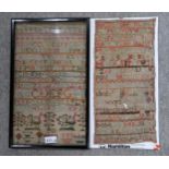 A sampler dated 1841 and another example Condition Report:No condition report available.