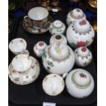 A Japanese porcelain cup and saucer, assorted ginger jars etc Condition Report:No condition report