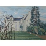 SANDY CHEYNE (SCOTTISH b. 1935) KEMNAY HOUSE Linocut, signed lower right, inscribed, numbered (20/