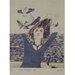 ALLAN MANN (SCOTTISH b.1949) OVER THE GARDEN WALL Print multiple, signed lower right, dated (19)