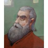 DONALD MACLEOD (SCOTTISH 1956-2018) PORTRAIT Oil on board, 30 x 25cm Together with a similar by