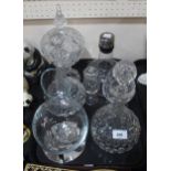 A pair of glass decanters, a WMF carafe and other glassware Condition Report:No condition report