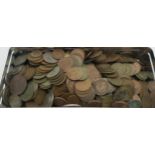 A collection of mixed British coinage with pennies, half pennies thrupenny bits etc Condition