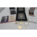 ROYAL MINT PROOF SET OF BRITISH COINAGE 1974 and 2008 United Kingdom Royal Shield of Arms Proof