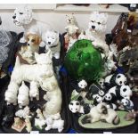 A collection of dog figures, mainly West Highland Terriers including Beswick, Royal Adderley etc