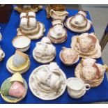 Assorted tea wares including Chantilly by Elizabethan, Tuscan rosebud, Royal Albert Gossamer and