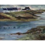 ENID FOOTE WATTS Islay cottages, signed, oil on board, 40 x 50cm Condition Report:Available upon