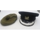 An Ayrshire (Earl of Carrick's Own) Yeomanry officer's dress peaked cap, late-20th century; together