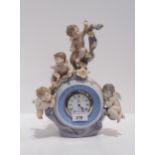 A Lladro cherub clock Condition Report:Available upon request