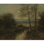 SCOTTISH SCHOOL Landscape, monogrammed, oil on canvas, dated, 1901, 25 x 30cm Condition