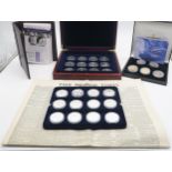 Eightieth Birthday of Her Majesty Queen Elizabeth II Silver Proof Coin Set together with H.M.