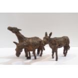 Jenepher Wendy Ross (Scottish 1937) Two resin sculptures of donkeys Condition Report:Available