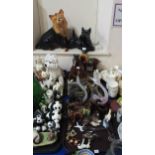 Assorted animal figures including dogs, horses, glass fish, horse lighter etc Condition Report:No