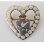 A silver Charles Horner Sweetheart brooch for HMS Flying Fish (ship launched 1944) stamped STG