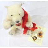 A Steiff Coca Cola Polar Bear, with white tag, no. 04016, limited edition of 10,000, boxed; together