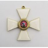 A Russian yellow metal and enamel Order of St. George medal