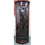 A 20th century mahogany astragal glazed corner cabinet, 182cm high x 66cm wide Condition Report: