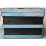 A 20th century pine painted linen chest, 59cm high x 76cm wide x 48cm deep Condition Report: