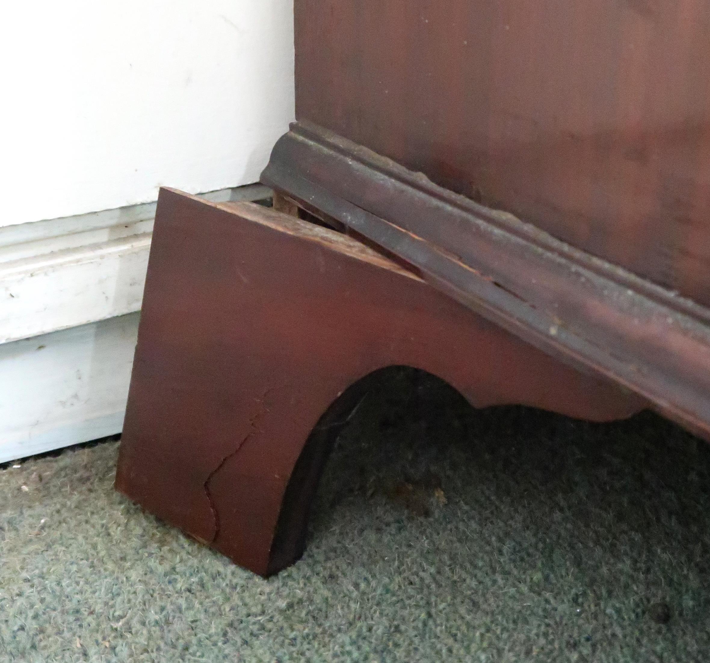 An early 20th century mahogany bureau with fitted fall front writing compartment over two short over - Image 3 of 6