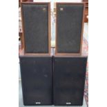 A lot comprising pair of Wharfdale super Linton speakers and a pair of NEC model S317E speakers (