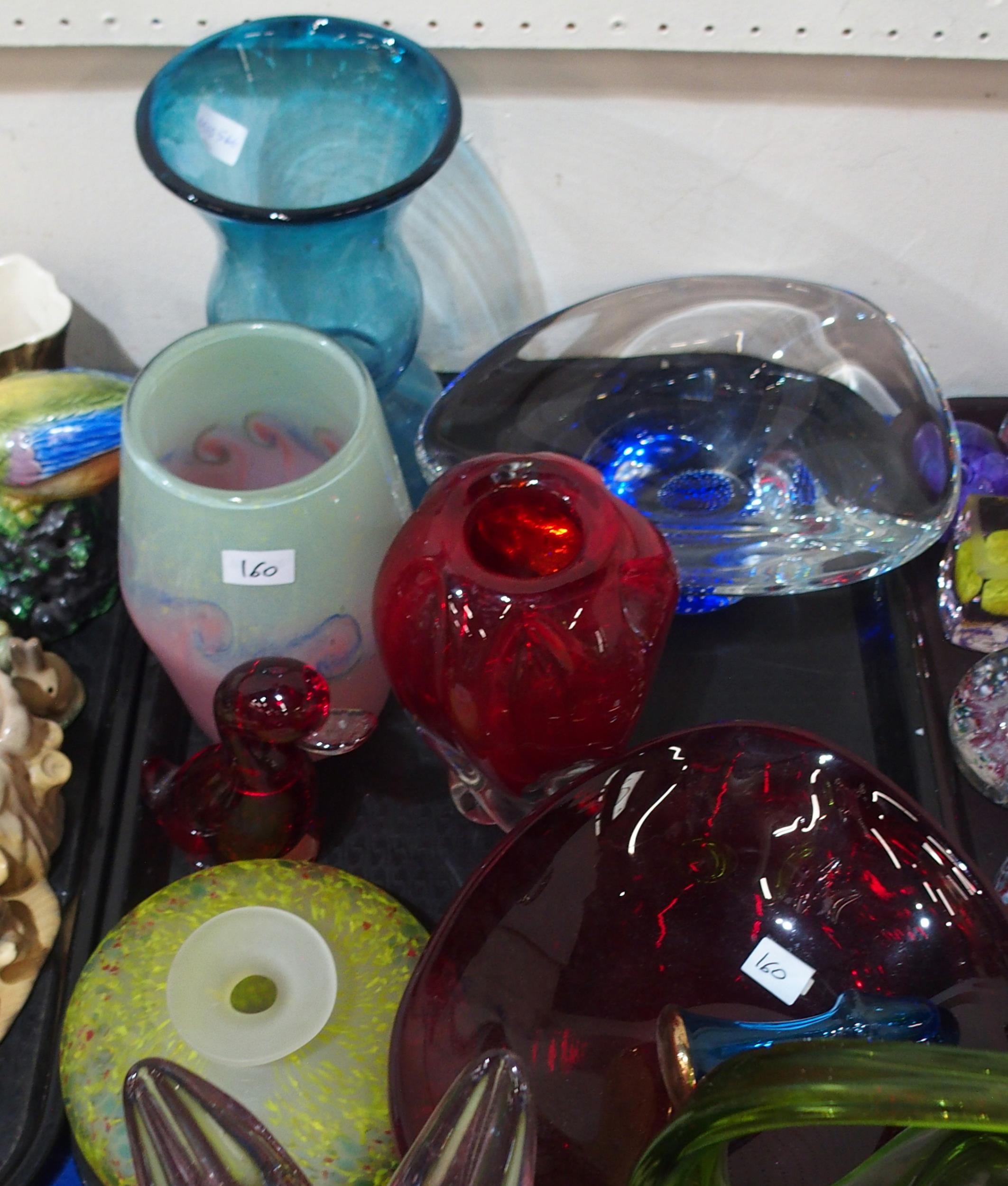 A collection of 20th century art glass including vases, dishes etc Condition Report:No condition - Image 2 of 2
