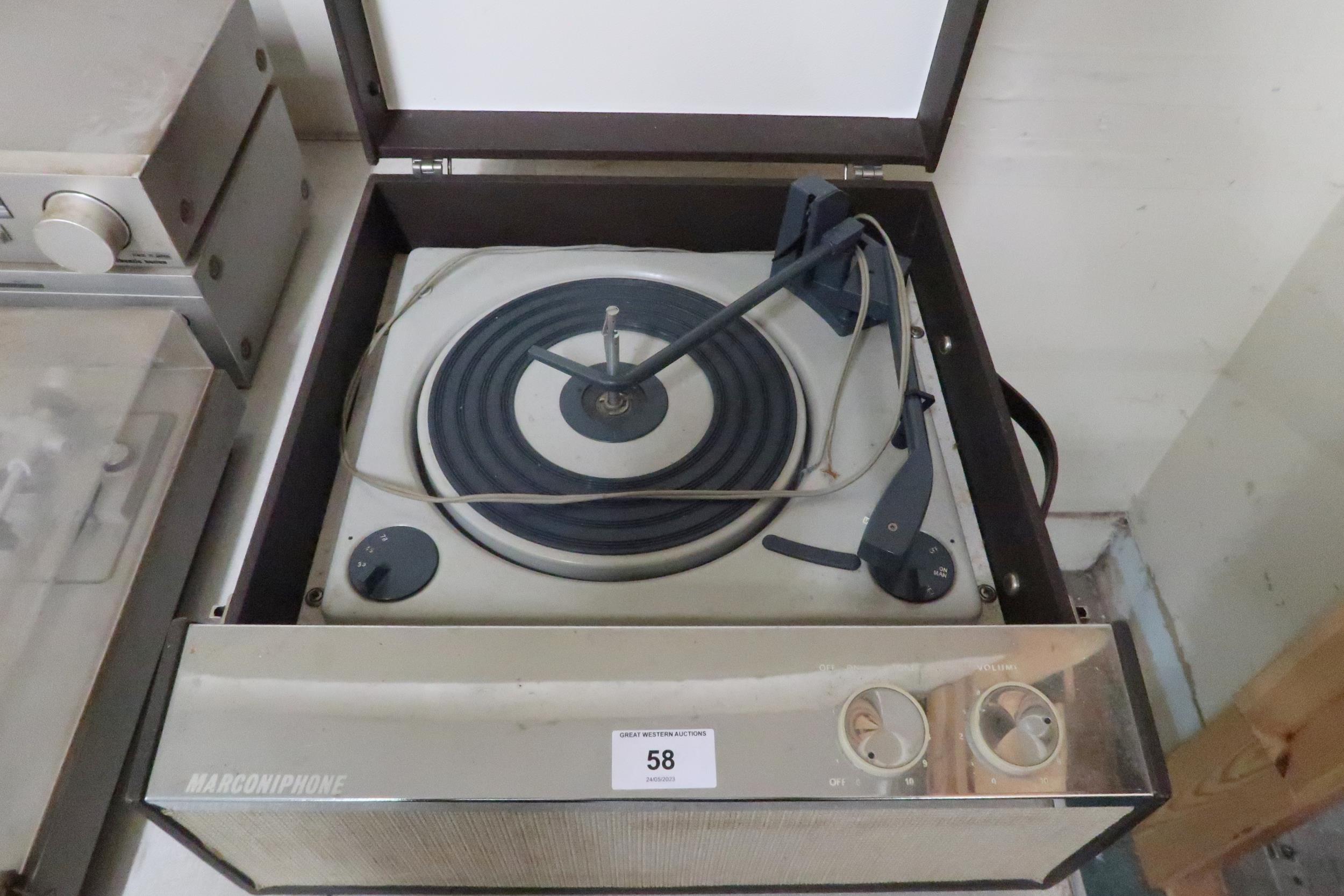 A lot comprising Marconiphone portable record player and Marconiphone portable reel to reel tape - Image 5 of 5