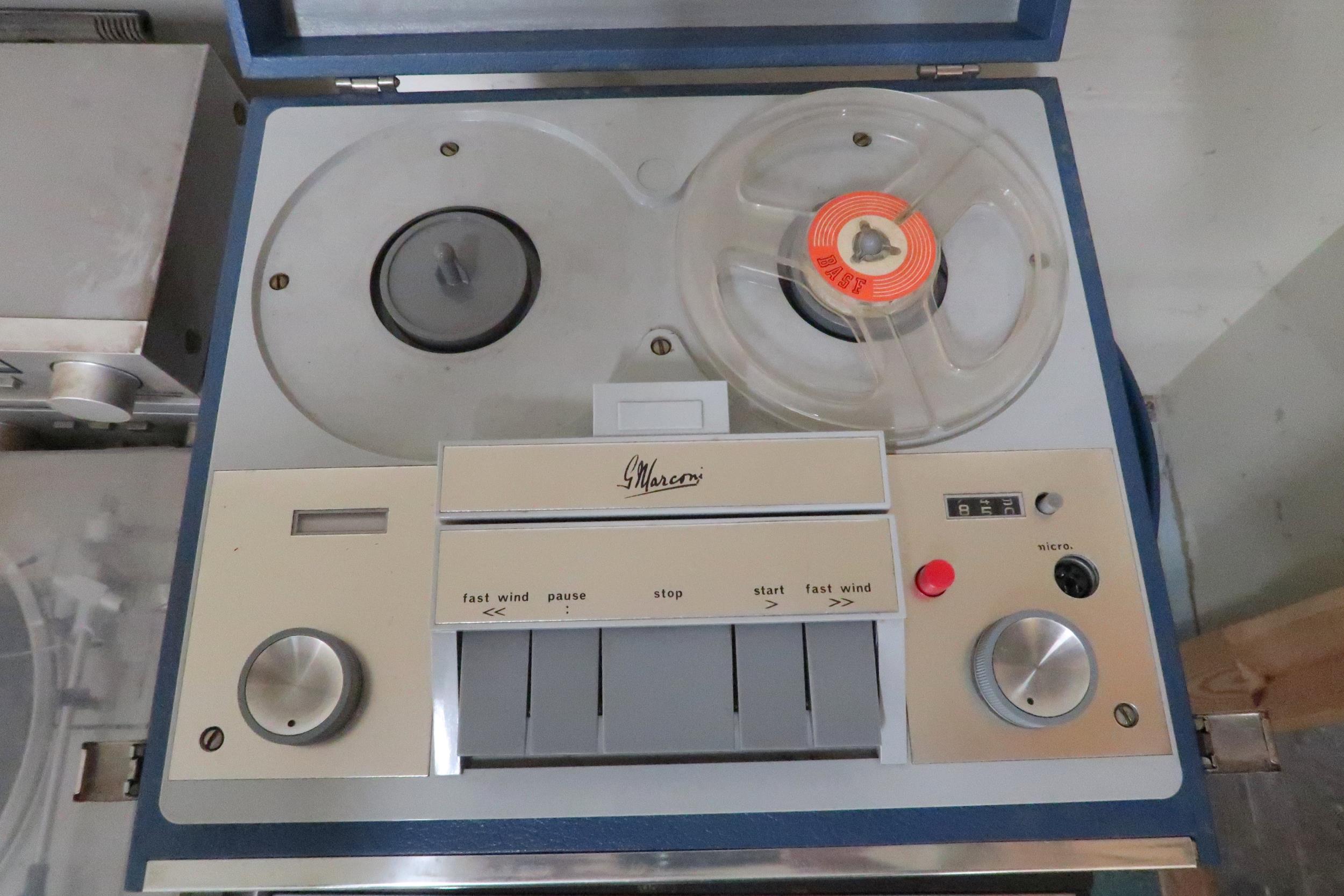 A lot comprising Marconiphone portable record player and Marconiphone portable reel to reel tape - Image 4 of 5