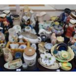 A   collection of decorative ceramics including Radfords, Royal Winton chintz biscuit barrel,