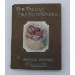 Potter, Beatrix The Tale of Mrs. Tiggy-Winkle Frederick Warne and Co., 1905, 1st edition, green-grey