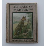 Potter, Beatrix The Tale of Mr. Tod Frederick Warne and Co., 1912, 1st edition, pale grey paper-