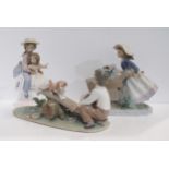 A Lladro group, Seesaw Friends, no. 6169 together with A Barrow of Fun, no 5460 (2) Condition