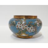 A cloisonne dish decorated with prunus and chrysanthemums Condition Report:Available upon request