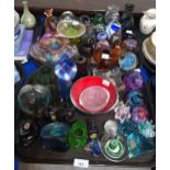 A collection of art glass and paperweights Condition Report:No condition report available.