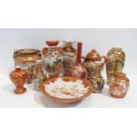 A collection of Kutani including vases etc Condition Report:Available upon request