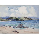 J WILSON MCKINNELL Kildalton Bay, Islay, signed, watercolour, 27 x 37cm Condition Report:Available