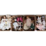 A lot of four boxes of assorted dolls (4) Condition Report:Available upon request