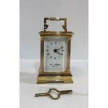 A Wm Widdop retailed carriage clock  Condition Report:Available upon request