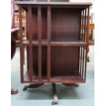 *PLEASE NOTE THE CHAIR IS NOT PART OF THIS LOT* A 20th century mahogany revolving bookcase