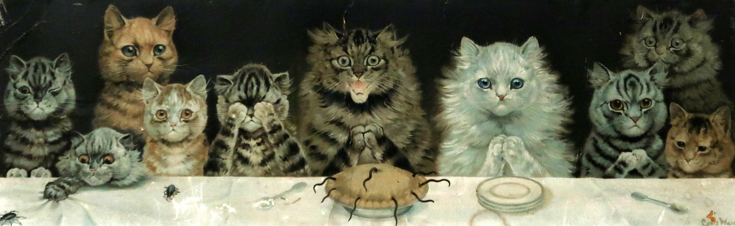 AFTER LOUIS WAIN What we are about to receive, print, 16 x 50cm Condition Report:Available upon