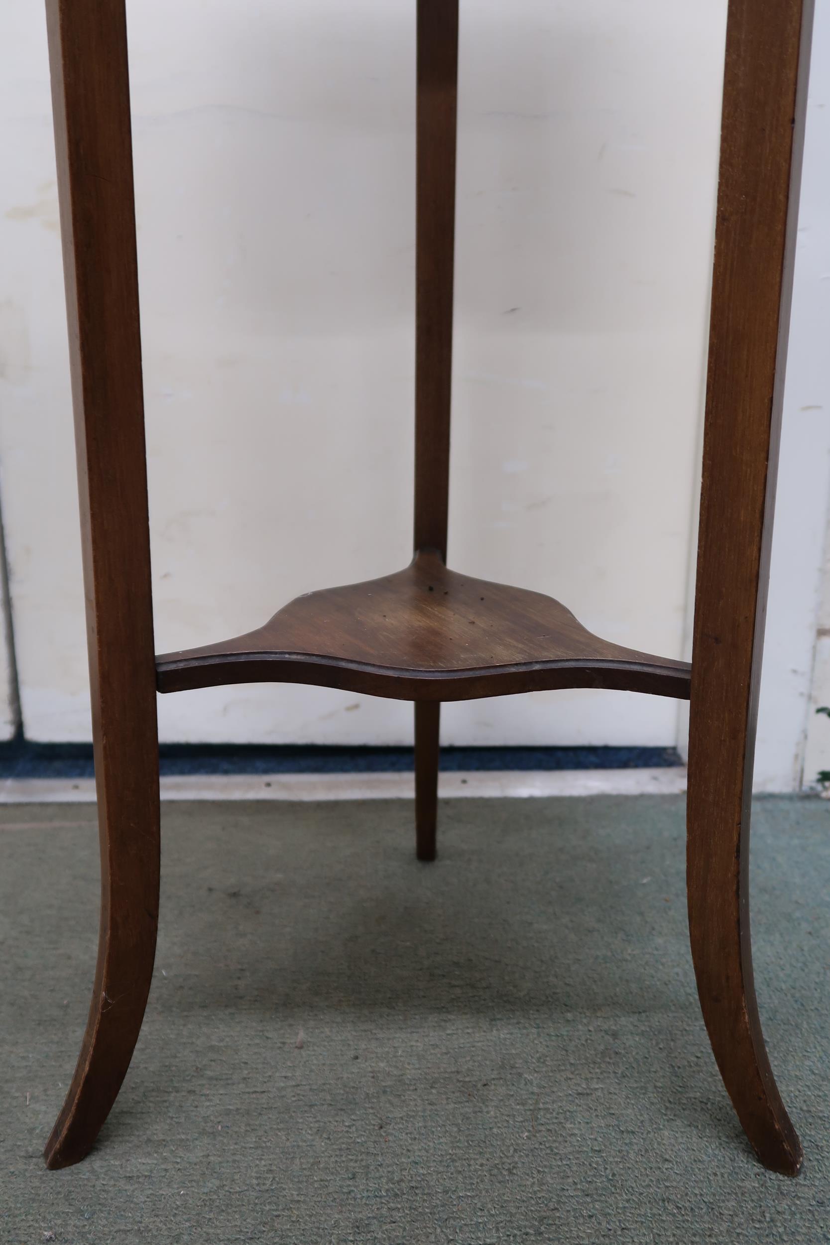 A lot comprising 20th century mahogany jardiniere stand with glass liner, carved swan supports - Image 6 of 6